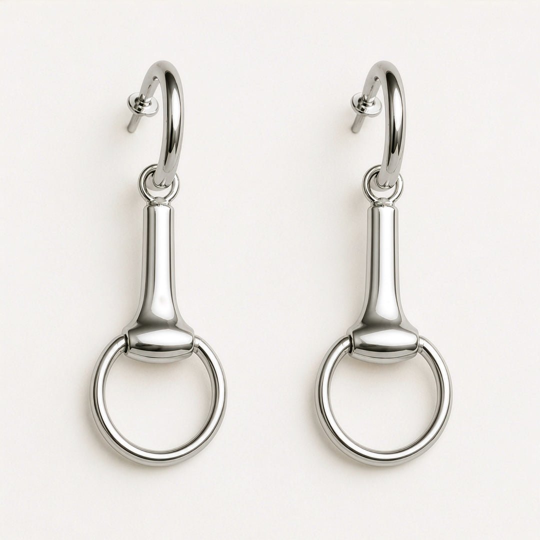 Odeza - Wrap Around Horse Bit Bracelet in Silver & Black