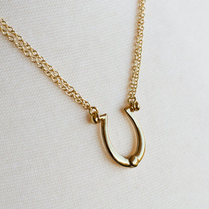 Urban Equestrian  Omega - Equestrian Horseshoe Necklace in Gold