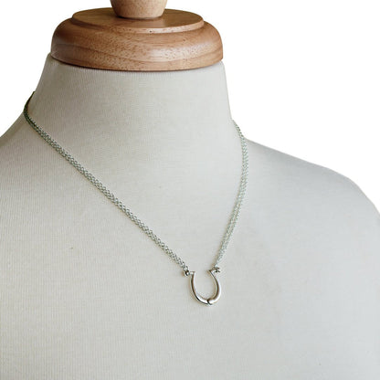 Urban Equestrian  Omega - Equestrian Horseshoe Necklace in Silver