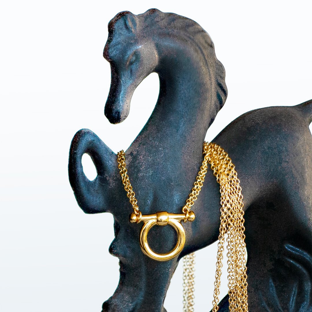 Urban Equestrian  Orion - Equestrian Horse Bit Necklace in Gold