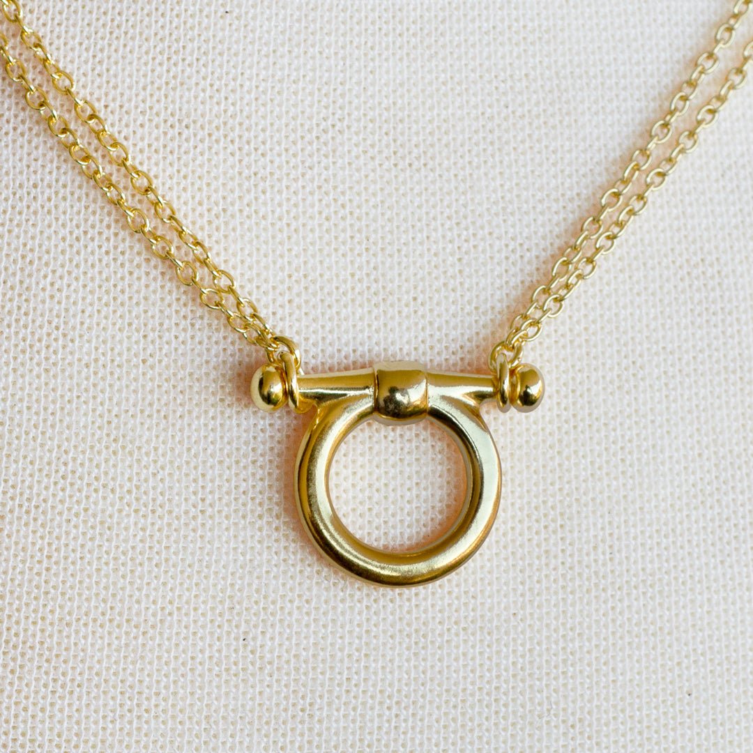 Urban Equestrian  Orion - Equestrian Horse Bit Necklace in Gold