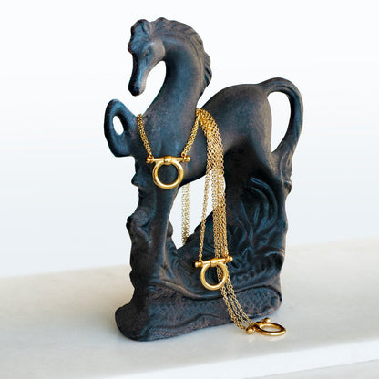 Urban Equestrian  Orion - Equestrian Horse Bit Necklace in Gold