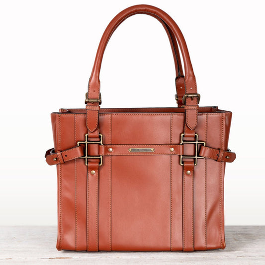 Urban Equestrian  Paddock -  Halter Tote Luxury Leather Handbag in Cognac