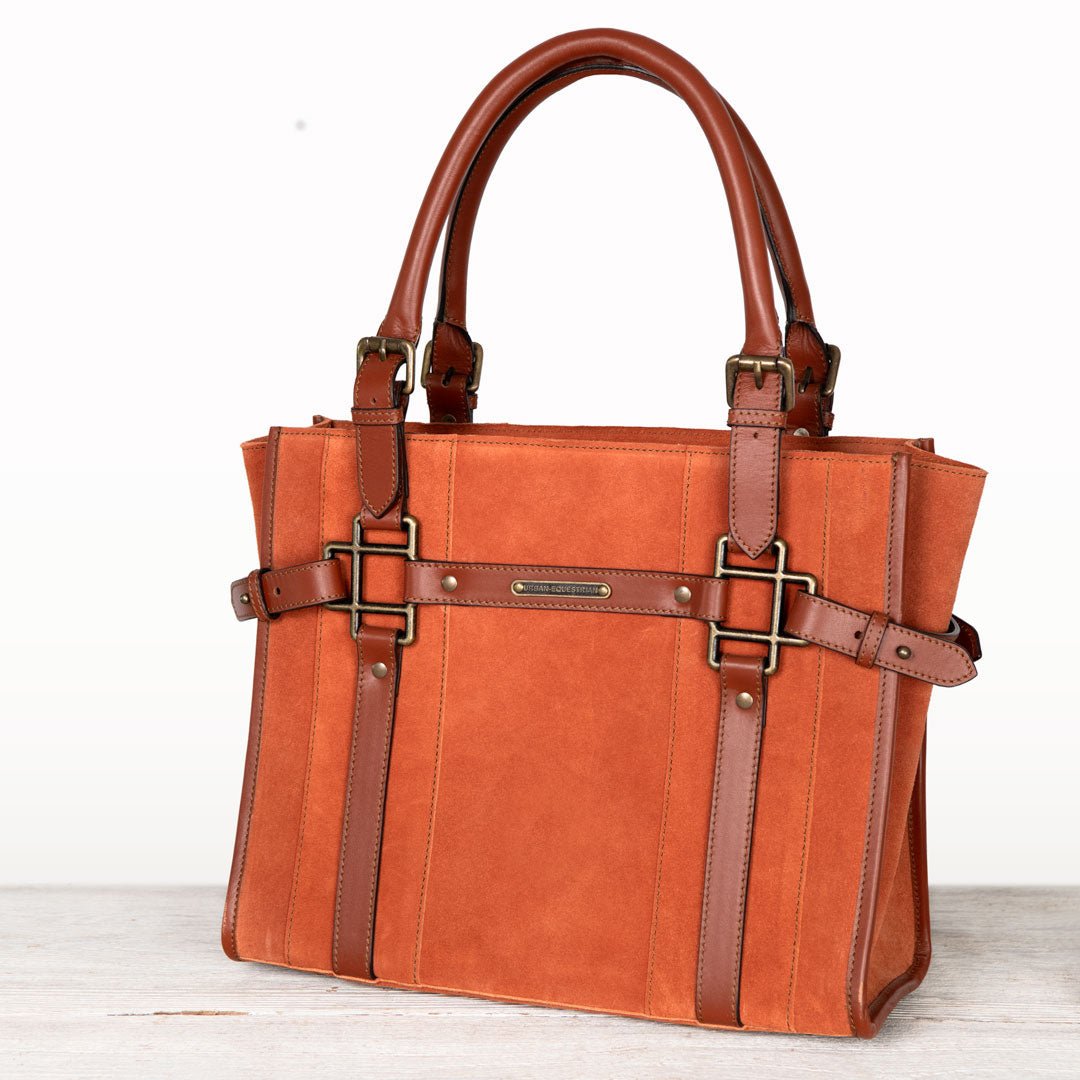 Urban Equestrian  Paddock -  Halter Tote Luxury Leather Handbag in Cognac on Cognac