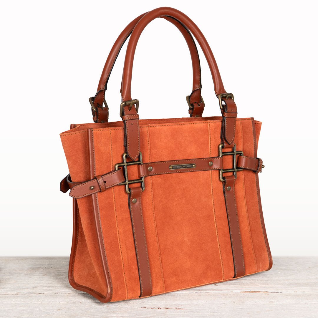 Urban Equestrian  Paddock -  Halter Tote Luxury Leather Handbag in Cognac on Cognac