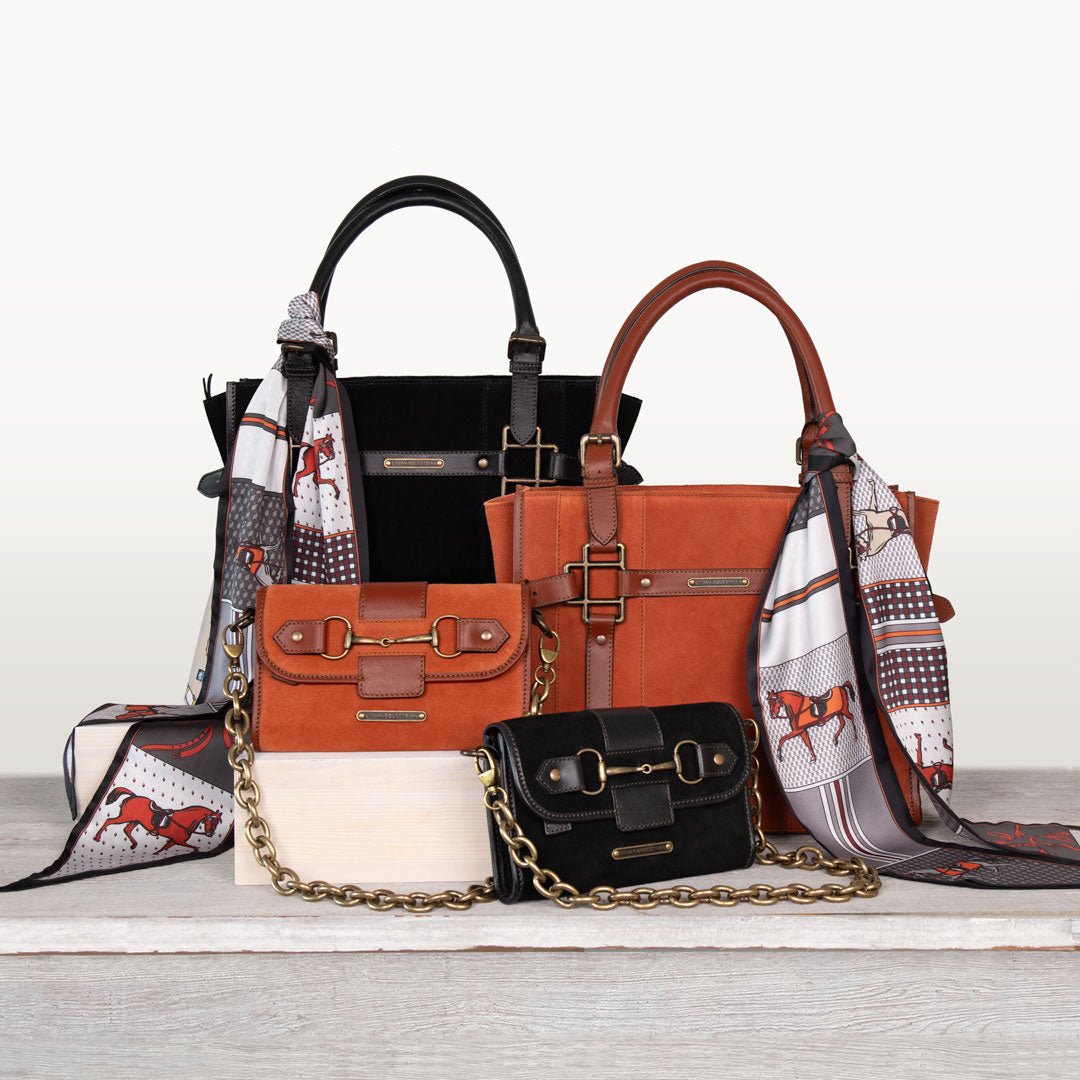 Urban Equestrian  Paddock -  Halter Tote Luxury Leather Handbag in Cognac on Cognac