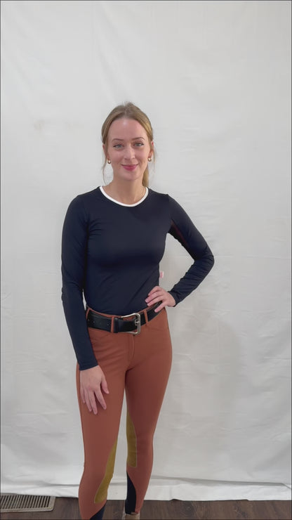 Tailored Sportsman Mid Rise Front Zip TechLight Knee Patch Breech