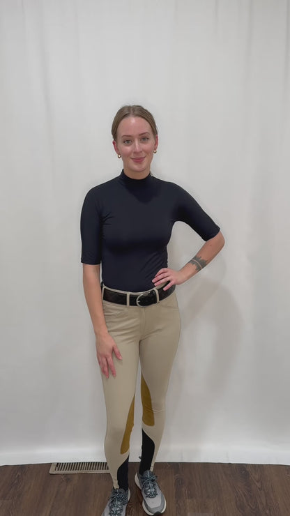 Tailored Sportsman Ladies Icefil Mock Neck Short Sleeve Sun Shirt