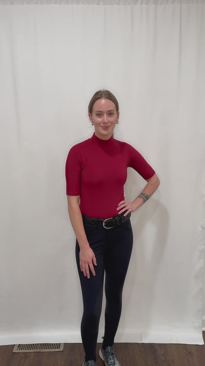 Tailored Sportsman Ladies Icefil Mock Neck Short Sleeve Sun Shirt