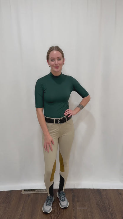 Tailored Sportsman Ladies Icefil Mock Neck Short Sleeve Sun Shirt