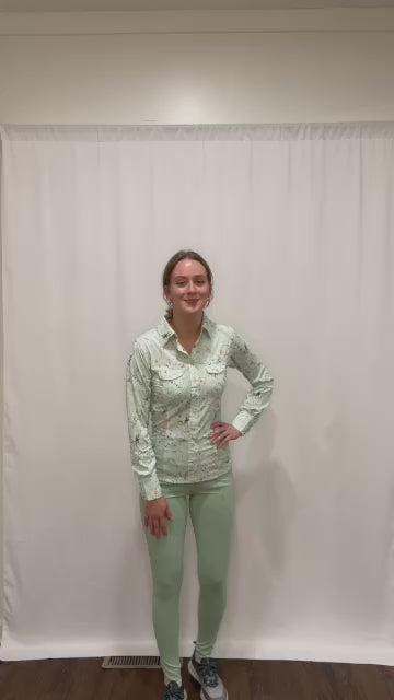 Dapplebay  Dragonfly Meadow Button Down Western Shirt