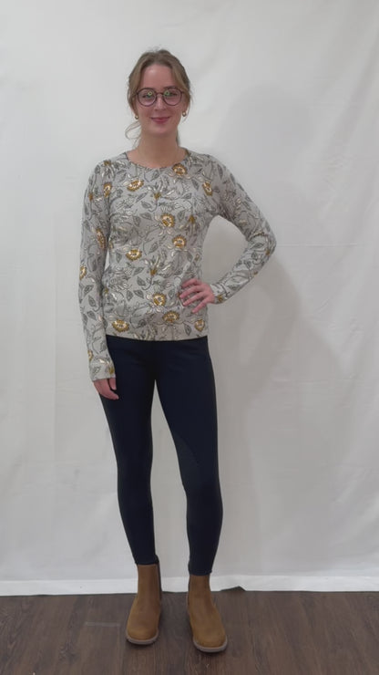 Kastel Dove Vintage Jacobean Crewneck Sweater