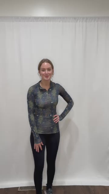 Dapplebay Women's Autumn Toile 1/4 Zip Riding Top