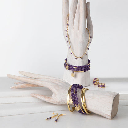 Urban Equestrian  Prism - Amethyst Equestrian Horseshoe Necklace Or Choker