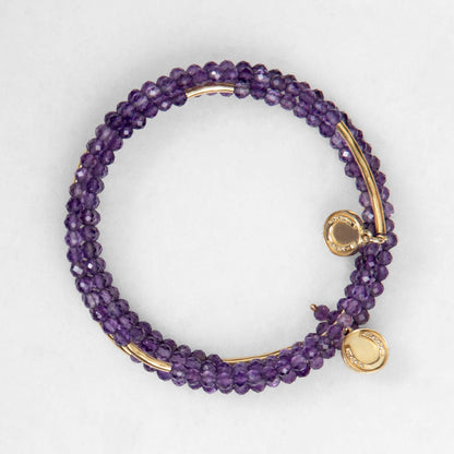Urban Equestrian  Prism - Amethyst Horseshoe Coin Equestrian Bracelet
