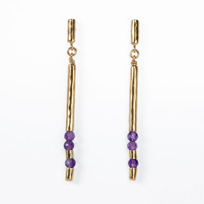 Urban Equestrian  Prism - Amethyst Pave Horseshoe Earring