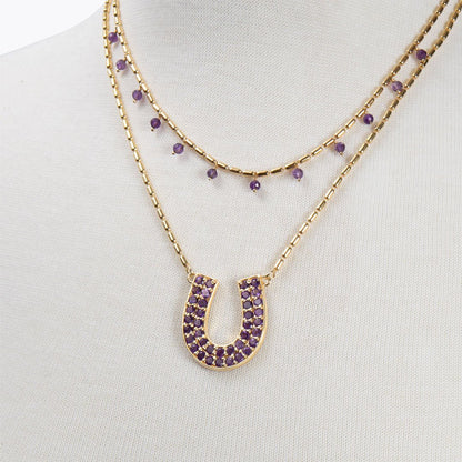 Urban Equestrian  Prism - Linea Amethyst Equestrian Earring