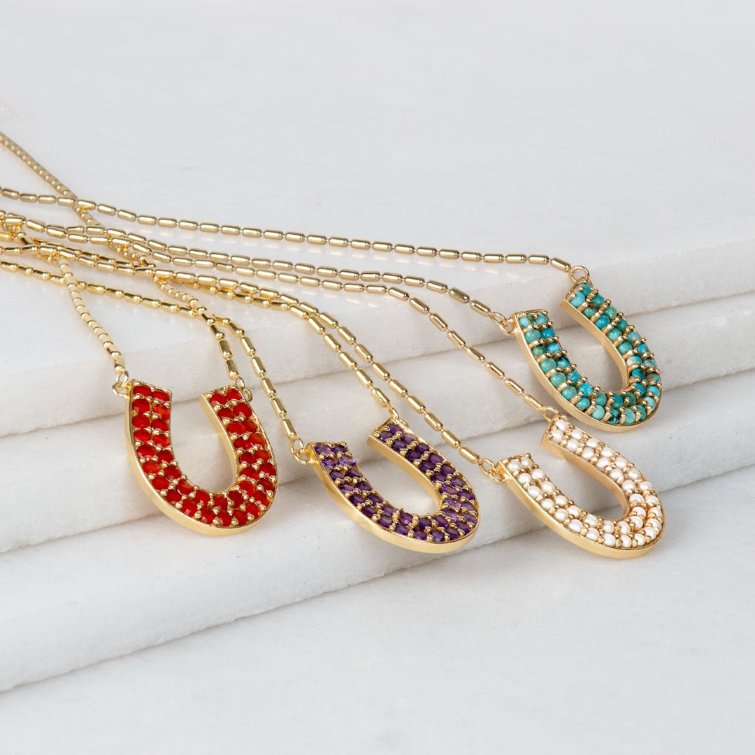 Urban Equestrian  Prism - Linea Carnelian Equestrian Earring