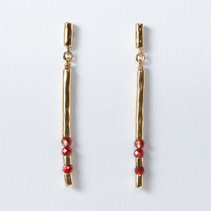 Urban Equestrian  Prism - Linea Carnelian Equestrian Earring