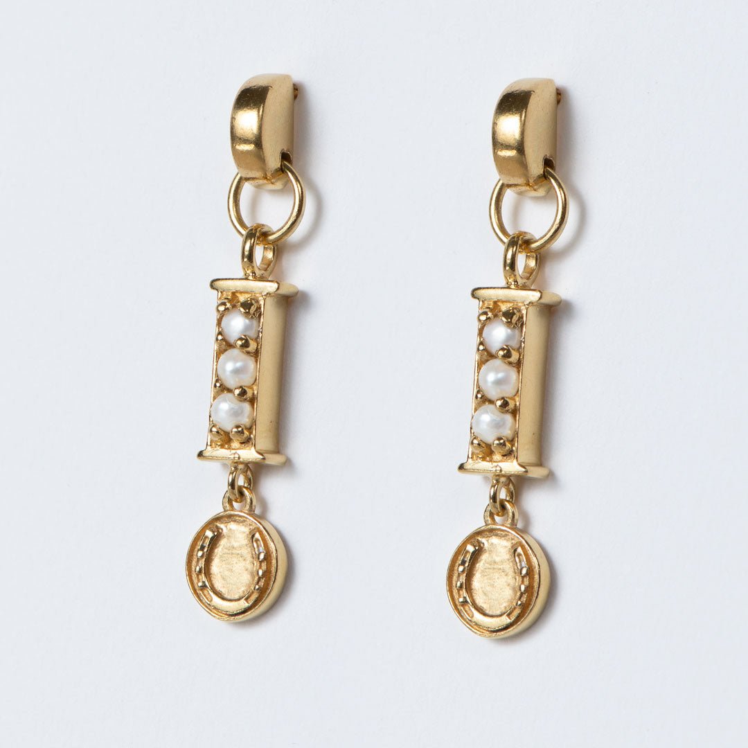 Urban Equestrian  Prism - Linea Pearl Equestrian Earring