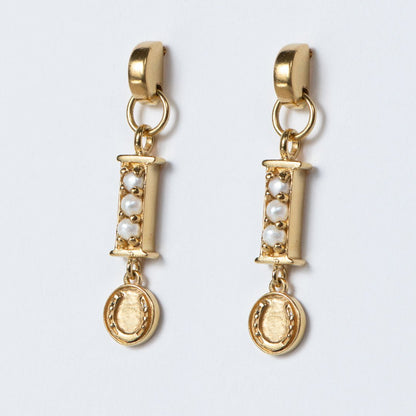Urban Equestrian  Prism - Linea Pearl Equestrian Earring