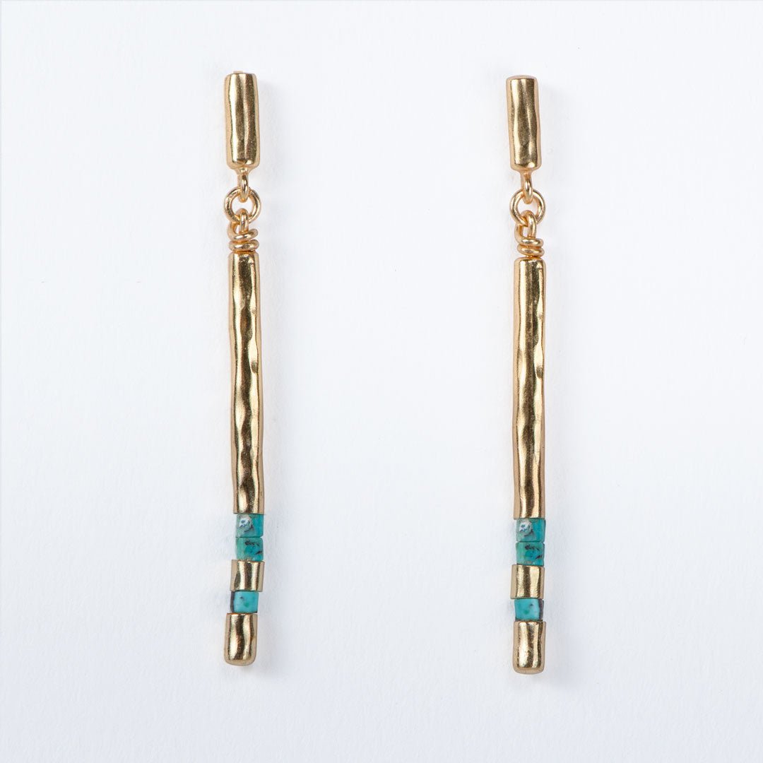 Urban Equestrian  Prism - Linea Turquoise Equestrian Earring