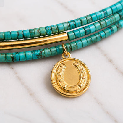 Urban Equestrian  Prism - Linea Turquoise Equestrian Earring
