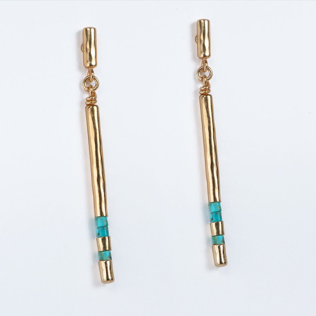 Urban Equestrian  Prism - Linea Turquoise Equestrian Earring