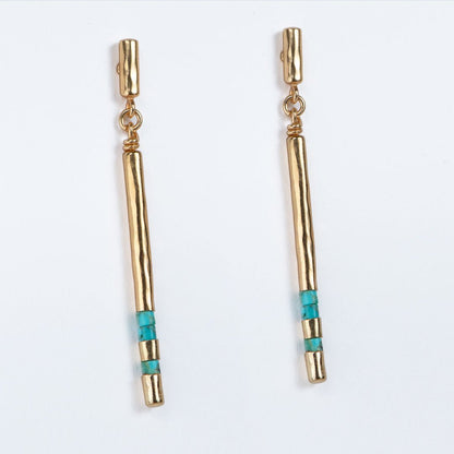Urban Equestrian  Prism - Linea Turquoise Equestrian Earring