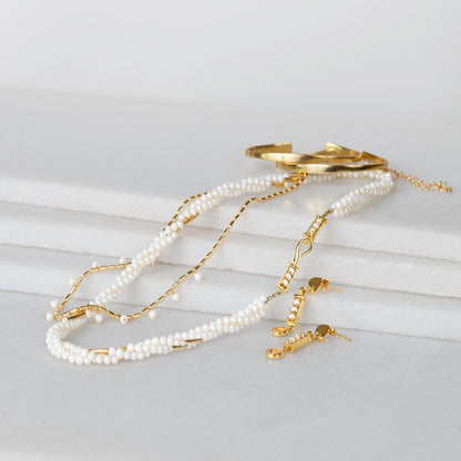 Urban Equestrian  Prism - Pearl Horseshoe Coin Equestrian Bracelet