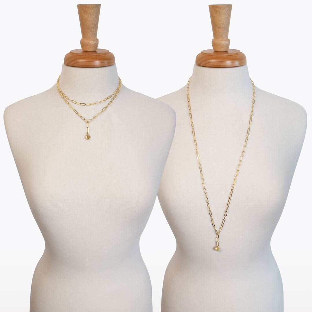 Urban Equestrian  Roxy - Paperclip Chain w/ Horseshoe Coin - Large Link in Gold