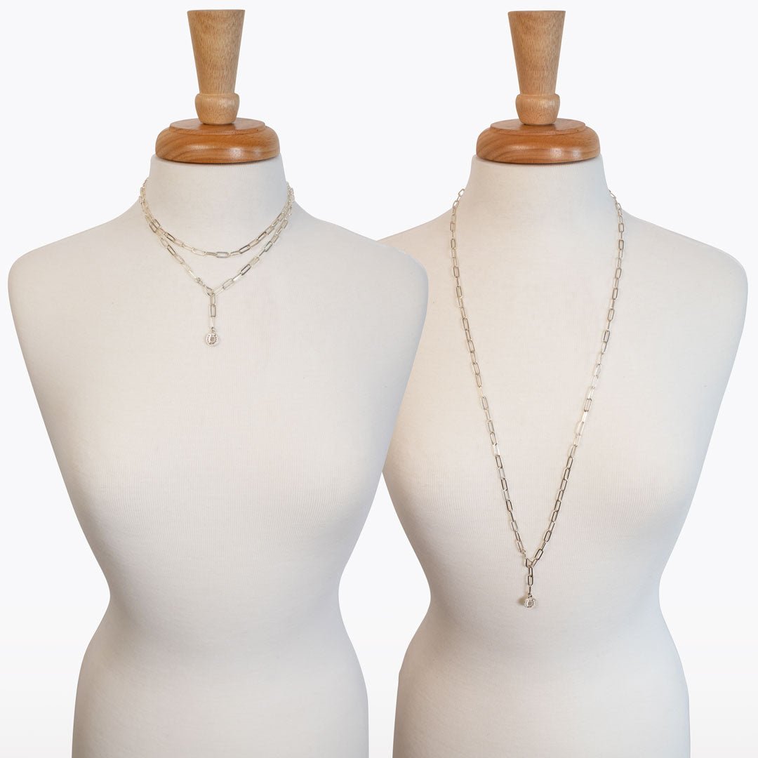 Urban Equestrian  Roxy - Paperclip Chain w/ Horseshoe Coin - Large Link in Silver