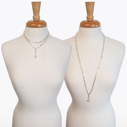 Urban Equestrian  Roxy - Paperclip Chain w/ Horseshoe Coin - Large Link in Silver