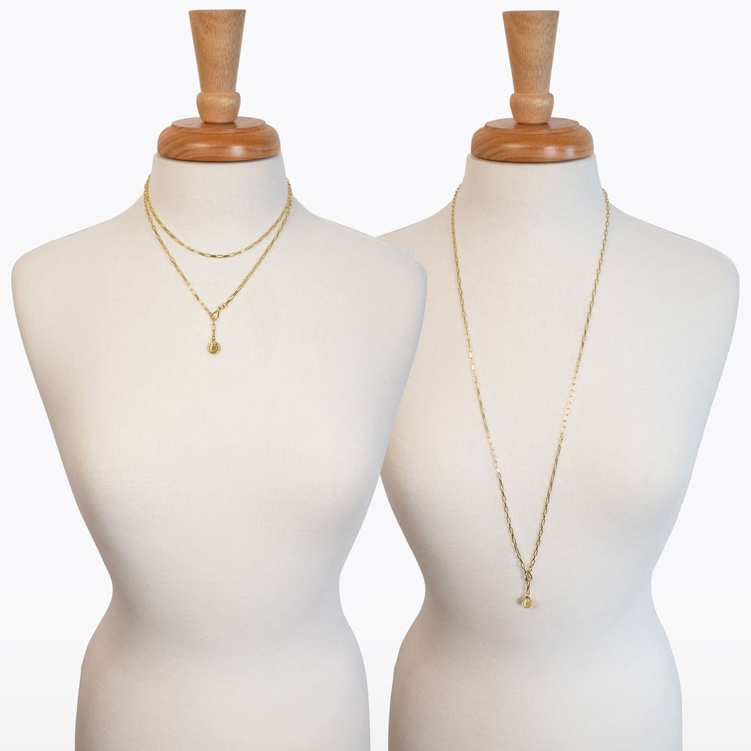 Urban Equestrian  Roxy - Paperclip Chain w/ Horseshoe Coin - Petite Link in Gold