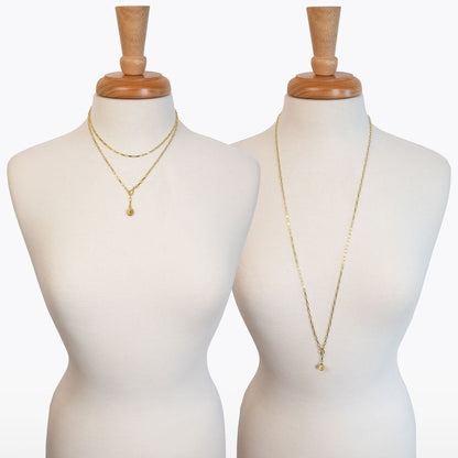 Urban Equestrian  Roxy - Paperclip Chain w/ Horseshoe Coin - Petite Link in Gold