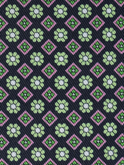 Essex Classics Ladies Sage Green "Luna II" Long Sleeve Performance Show Shirt with Diamond and Daisy Trim