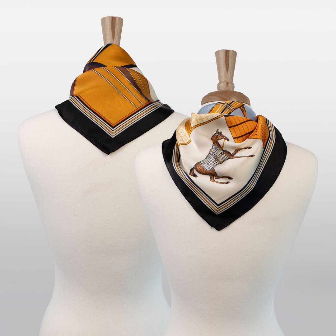 Urban Equestrian  Signature - Stylized Equestrian Scarf in Black