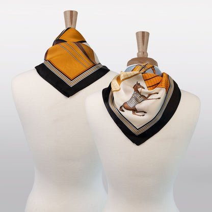 Urban Equestrian  Signature - Stylized Equestrian Scarf in Black