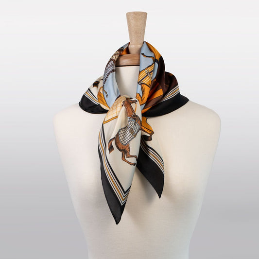 Urban Equestrian  Signature - Stylized Equestrian Scarf in Black