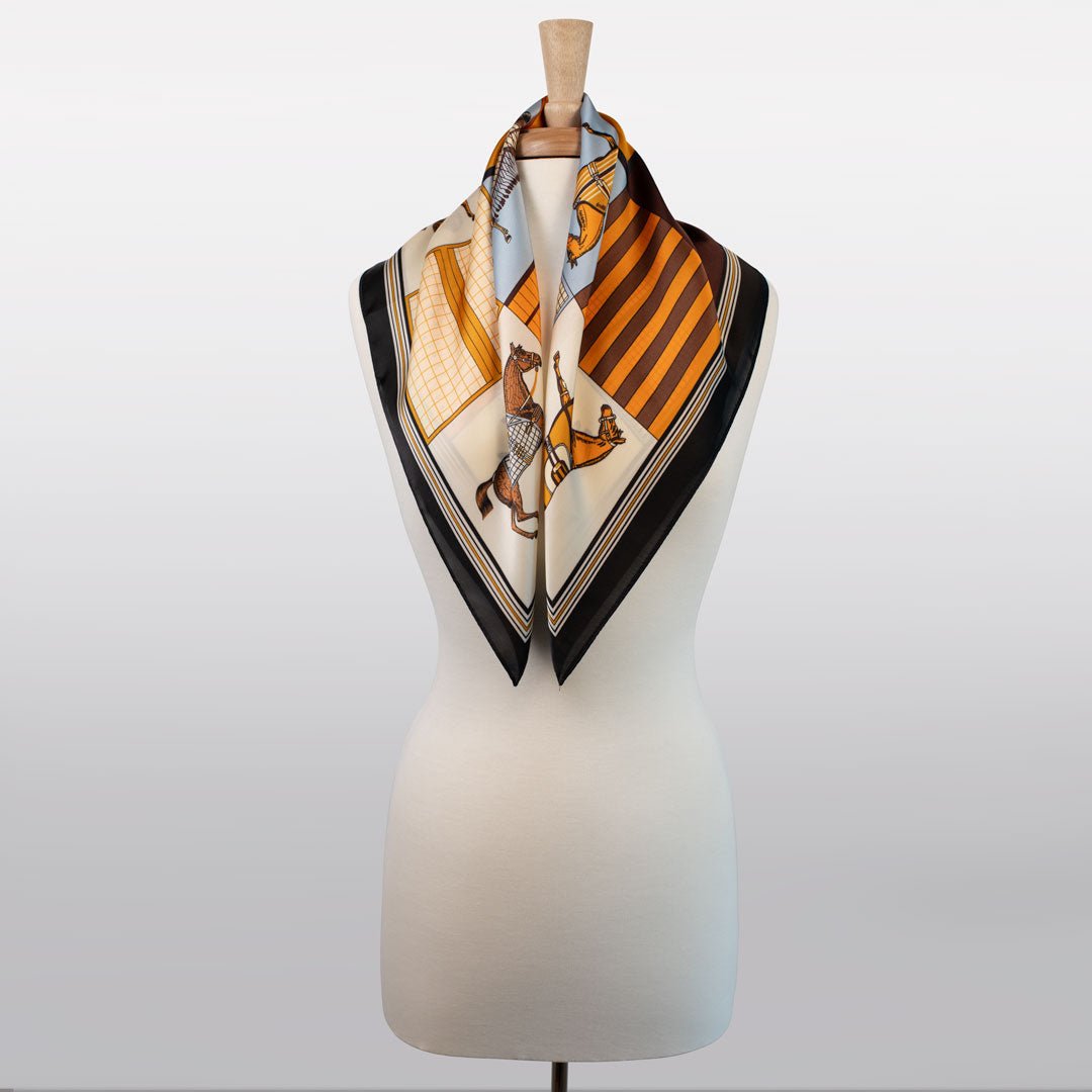Urban Equestrian  Signature - Stylized Equestrian Scarf in Black