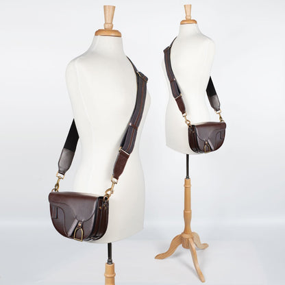 Urban Equestrian  Signature Saddle Bag - Luxury Leather Handbag in Deep Brown