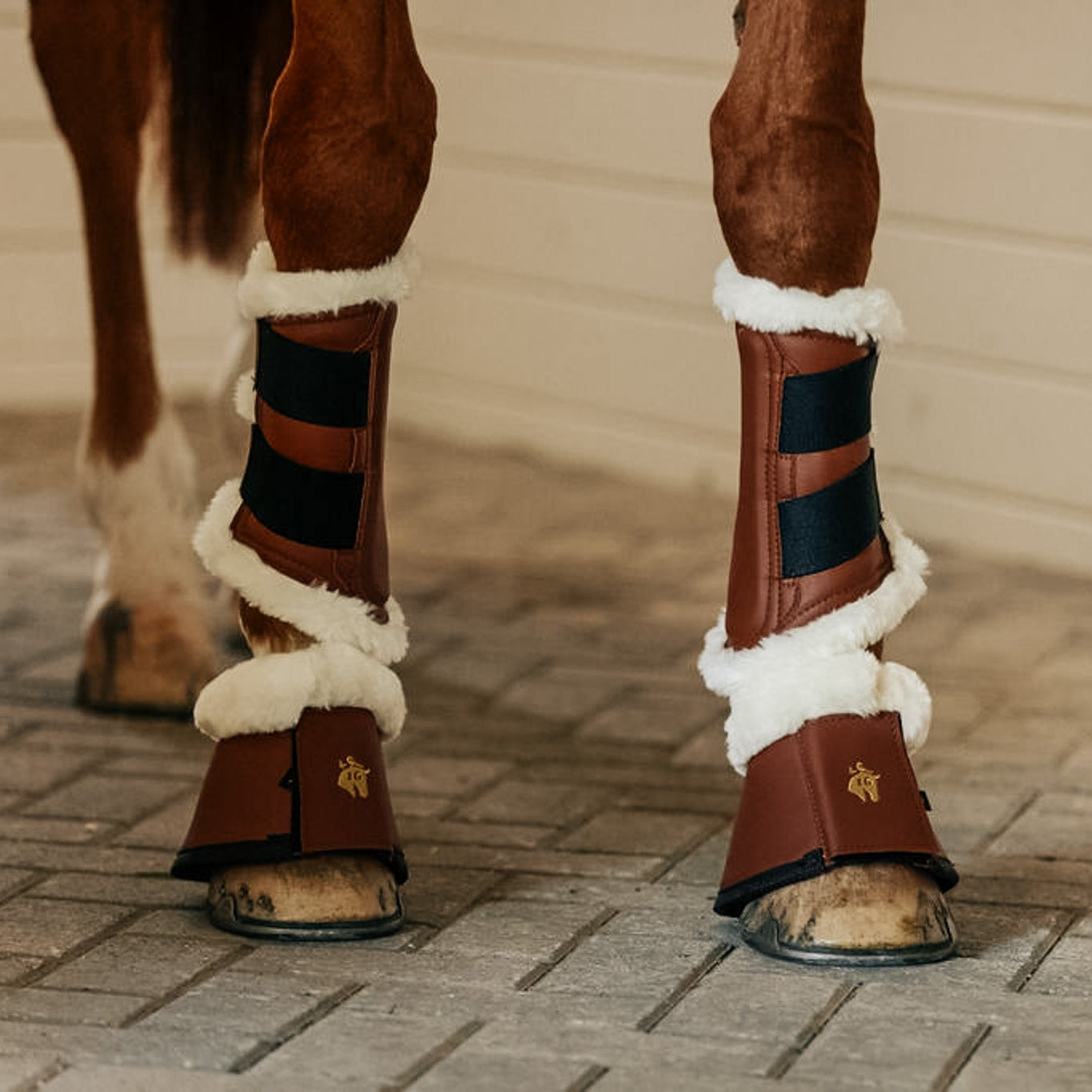 Sixteen Cypress  Leatherette Bell Boots, Cognac