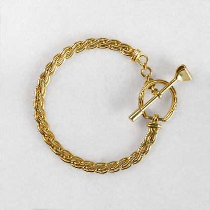 Urban Equestrian  Luxe Horseshoe Clasp Bracelet in Gold