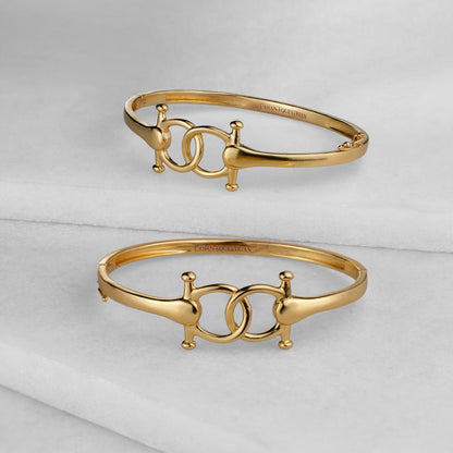 Talisman - Equestrian Horse Bit Choker Necklace in Gold