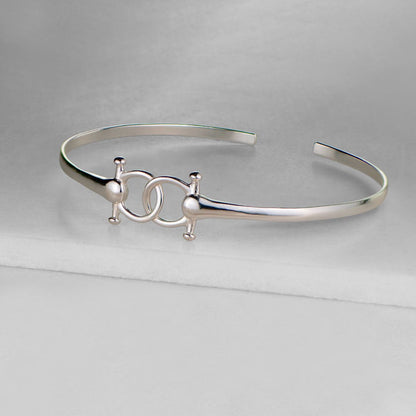 Urban Equestrian  Talisman - Equestrian Horse Bit Choker Necklace in Silver