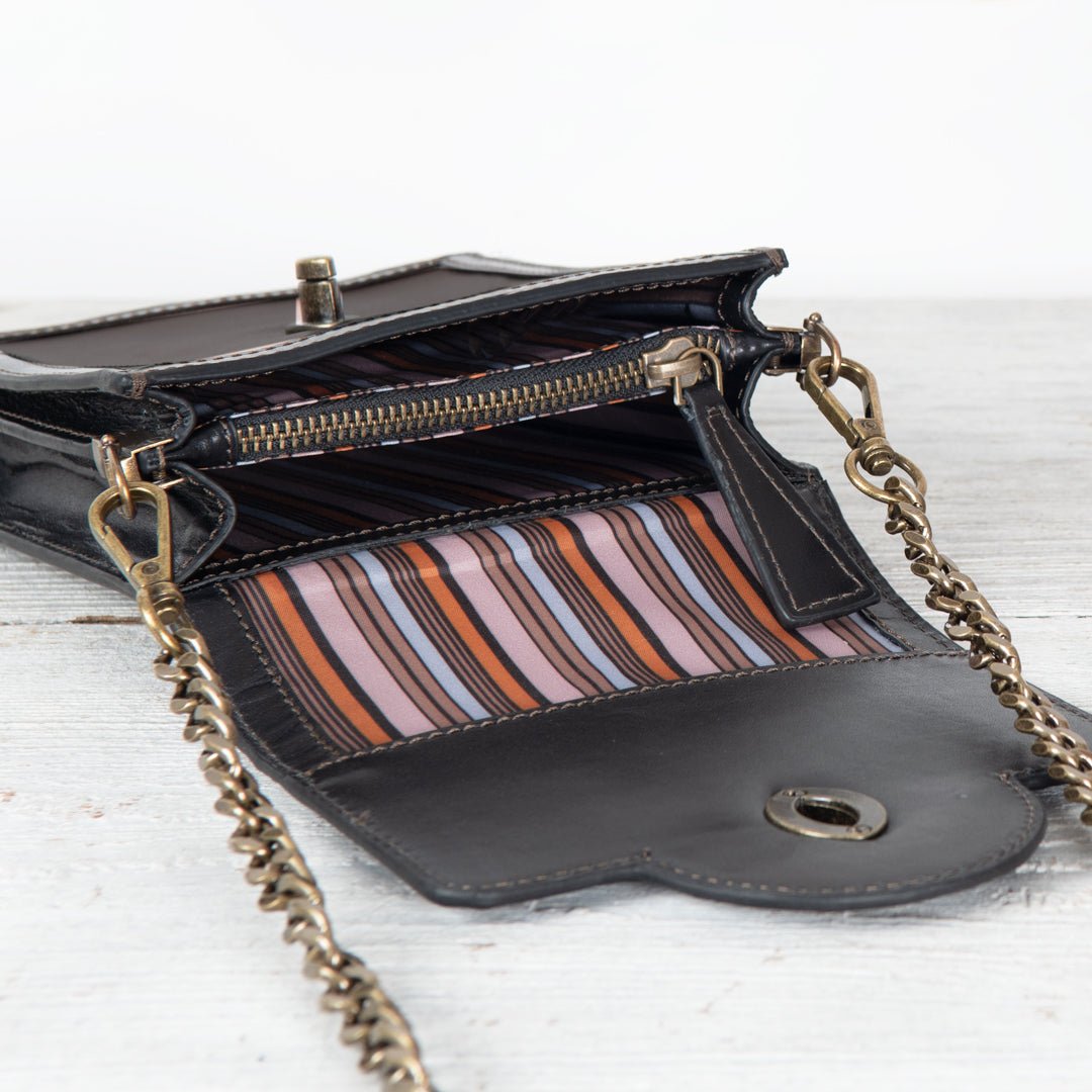 Urban Equestrian  Talisman - Horse Bit Lock Phone Bag in Black