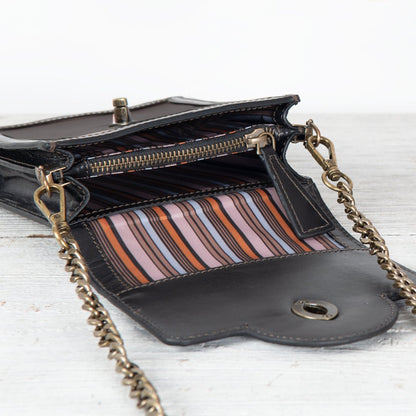 Urban Equestrian  Talisman - Horse Bit Lock Phone Bag in Black