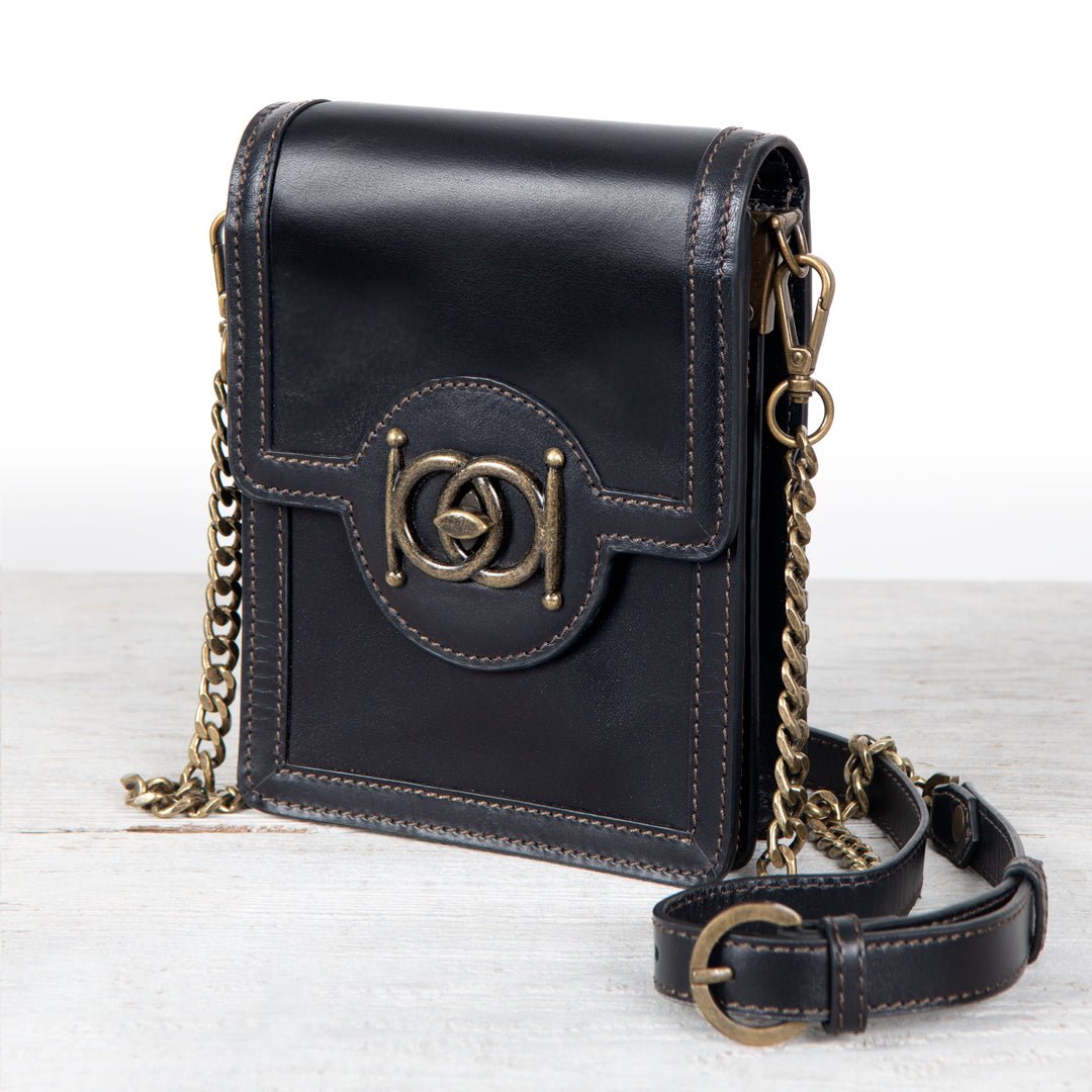 Urban Equestrian  Talisman - Horse Bit Lock Phone Bag in Black
