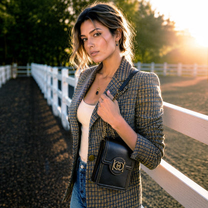 Urban Equestrian  Talisman - Horse Bit Lock Phone Bag in Black