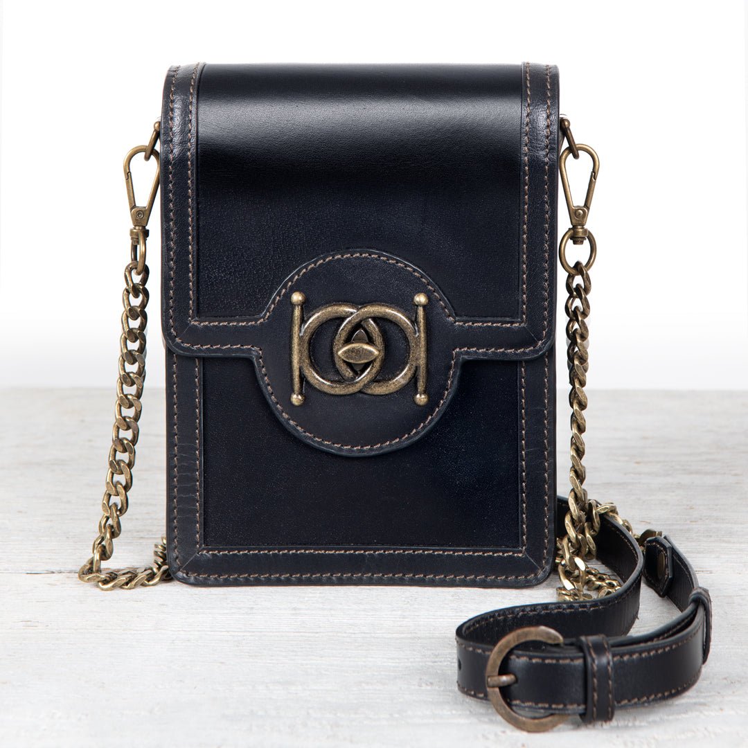 Urban Equestrian  Talisman - Horse Bit Lock Phone Bag in Black